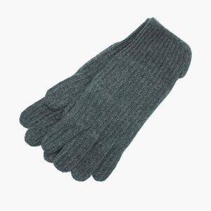 Portolano Cashmere Rib Gloves in Dark Heather Grey